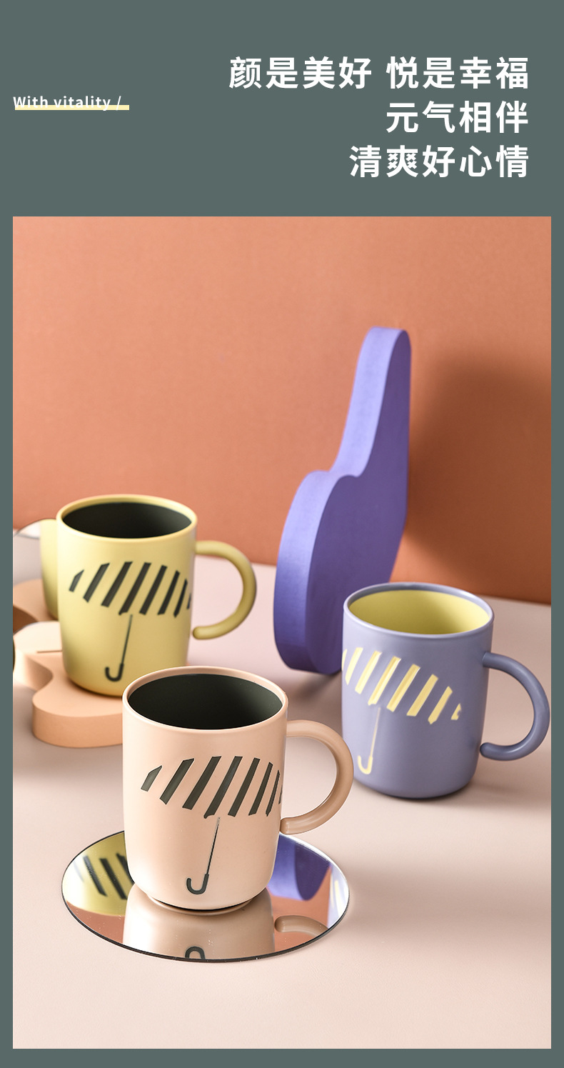 Simple cepillado tazas de enjuague conjunto de tazas de enjuague para mujeres cilindro para parejas tazas de tocador creativas un par versión coreana tazas de dientes lindos pic 3