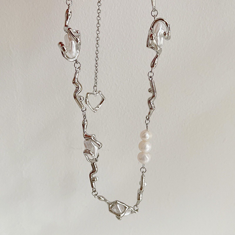 Ines institute perimal metal futery futery pearl college, холодный ветерок любви, соединяющий приливы цепей ключицы pic 5