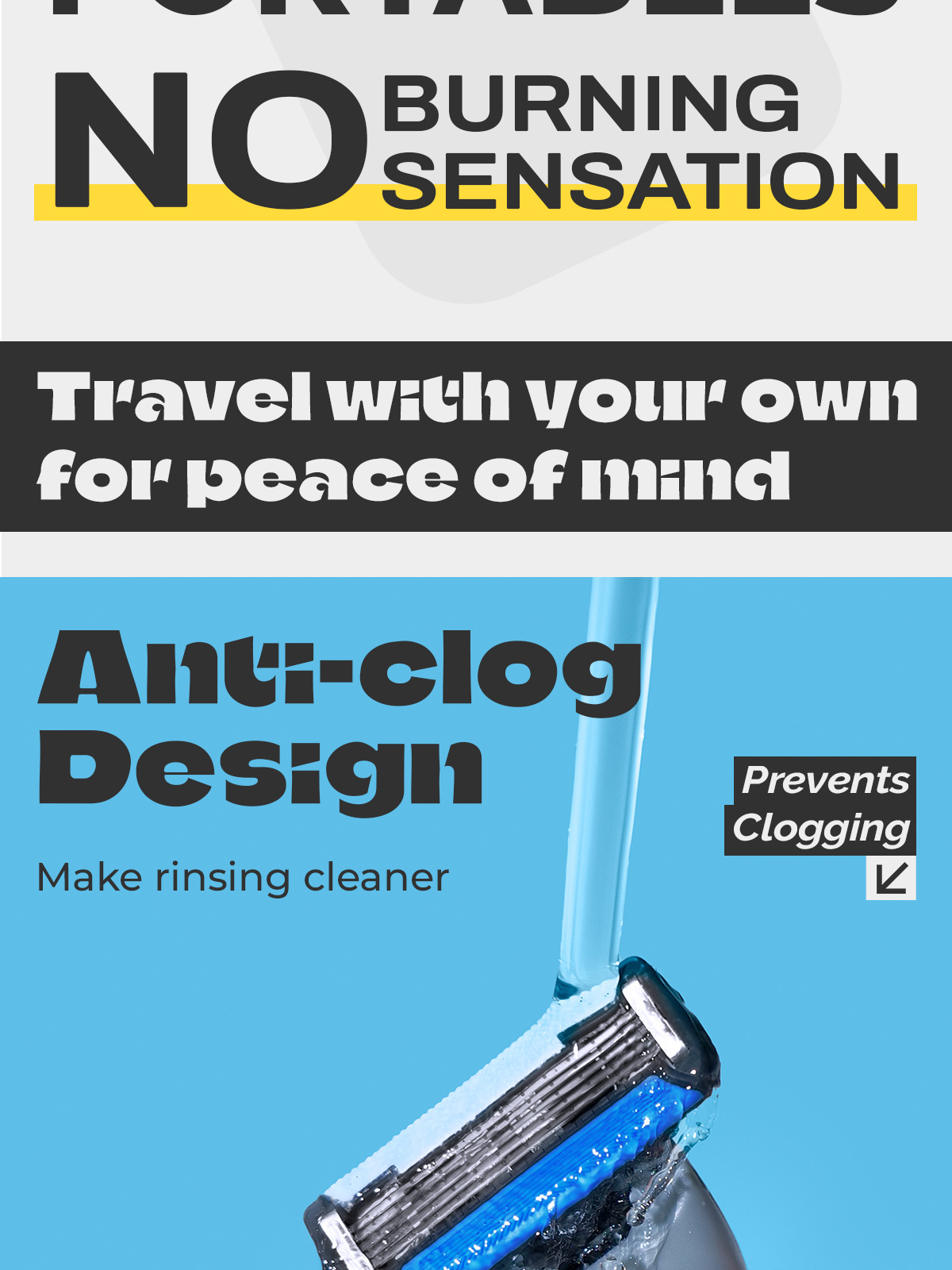 Colorlamb颜羊男士剃须刀便携3.0可组装金属长柄5+1层手动剃须刀详情5