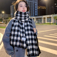 时尚英伦格子仿羊绒围巾儿童秋冬款男士情侣保暖披肩外贸围脖厂家详情25