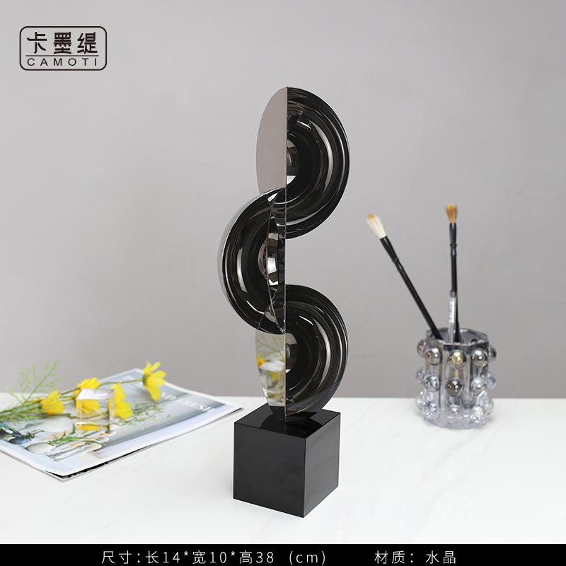 Cametti Creative Home Crystal Art ornaments, modern light luxury living room entrance TV cabinet decorative handicrafts, modern simple soft decoration club decorative ornaments pic 33