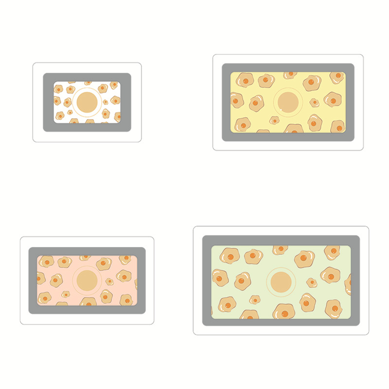 方形饭盒黄色四件（鸡蛋）