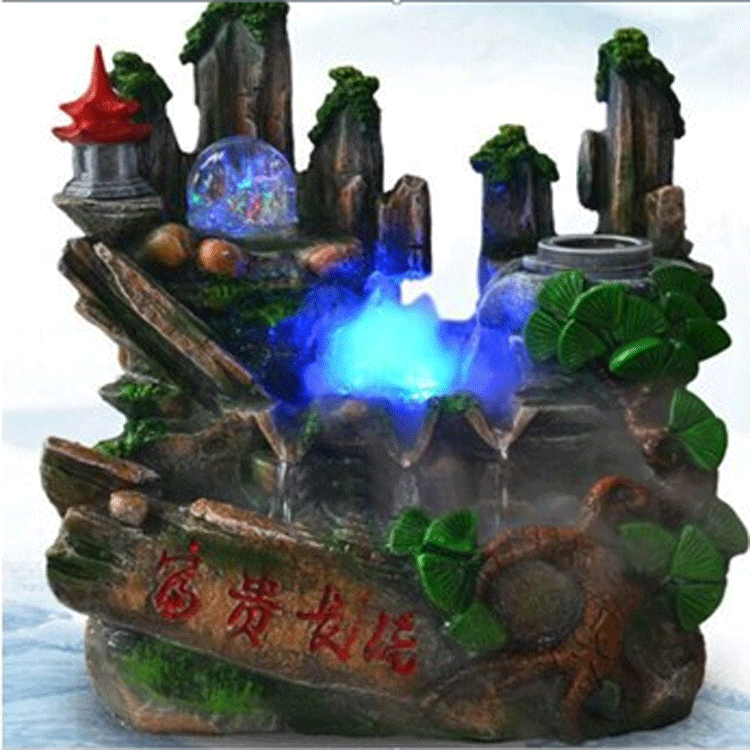 Wholesale of traditional Chinese flowing water handicrafts, indoor flowing water fountains, micro-landscape flowing water ornaments pic 10
