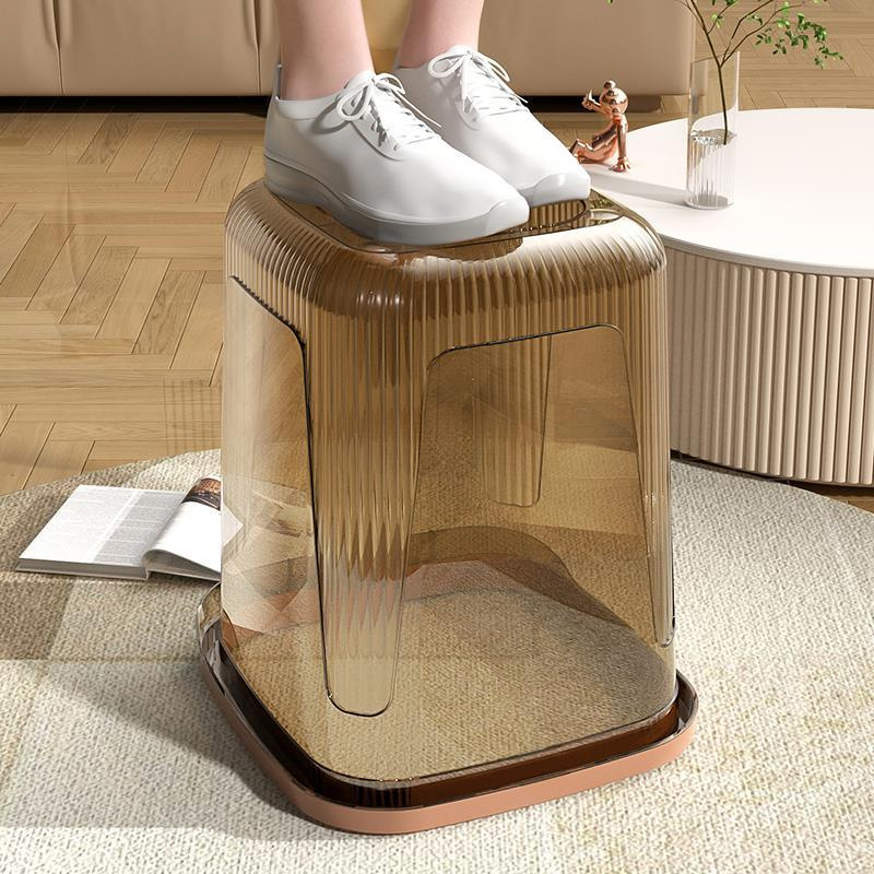 Large-sized, high-capacity household square trash can with high appearance level, light luxury bedroom, bathroom and kitchen new press ring paper basket pic 4