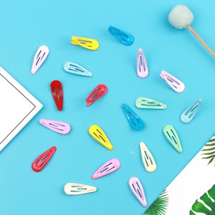 韩式网红一字夹袋装发夹女可爱头饰简约黑色发卡波浪夹子儿童发饰详情3