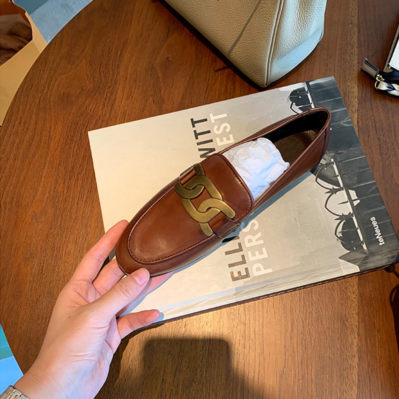 葡萄妈同款厚底乐福鞋女春秋鞋子复古小皮鞋英伦风女鞋夏季详情11