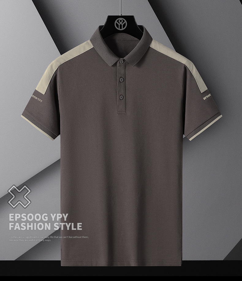 夏季冰丝薄款polo衫男士短袖t恤爸爸装商务翻领半袖休闲潮牌衣服详情12
