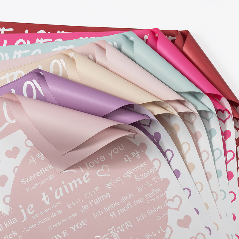 鲜花包装纸 优惠批发防水花艺材料花束包装纸爱情宣言花艺包花纸详情17