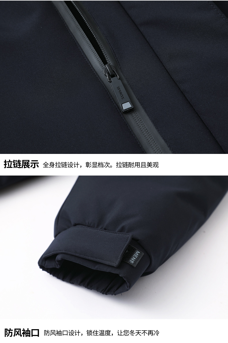 冬季外套男士加厚棉袄保暖商务休闲羽绒棉衣中长款棉服冬装爸爸装详情20