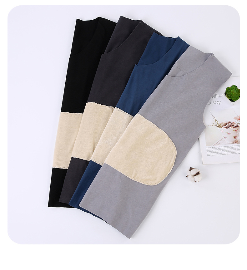Seamless thermal vest for men, fleece slimming base vest, small patch belly and back protection, waistcoat, undergarment base for winter pic 14
