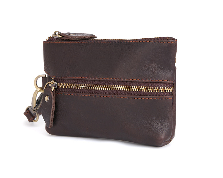 跨境疯马皮钥匙包多功能零钱包复古真皮汽车钥匙包门用车用钥匙包详情32