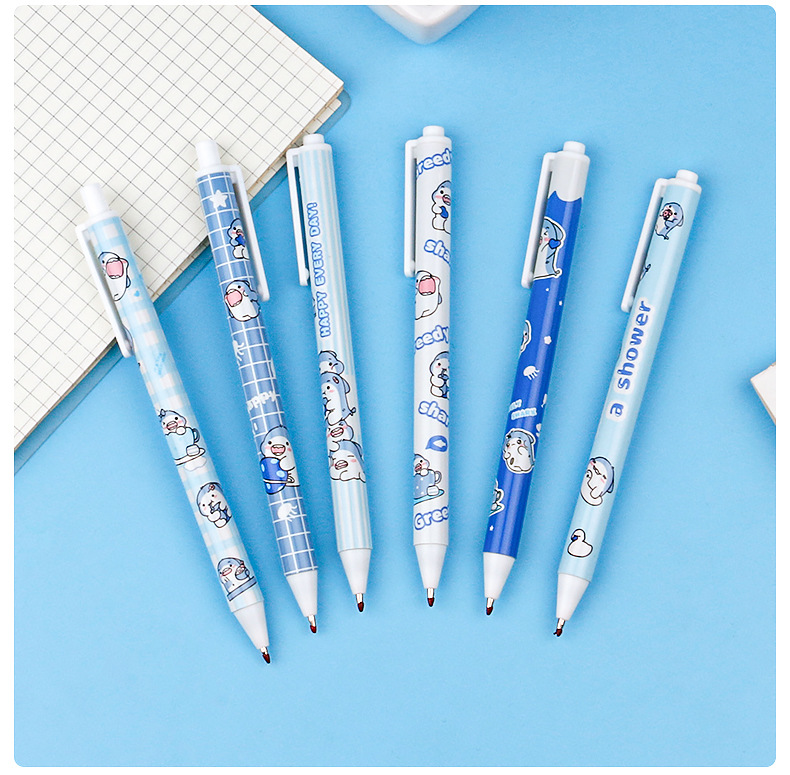 Cute style Instagram Little Shark limited edition press gel pen student exam press pen 0.5mm black water press pen pic 11