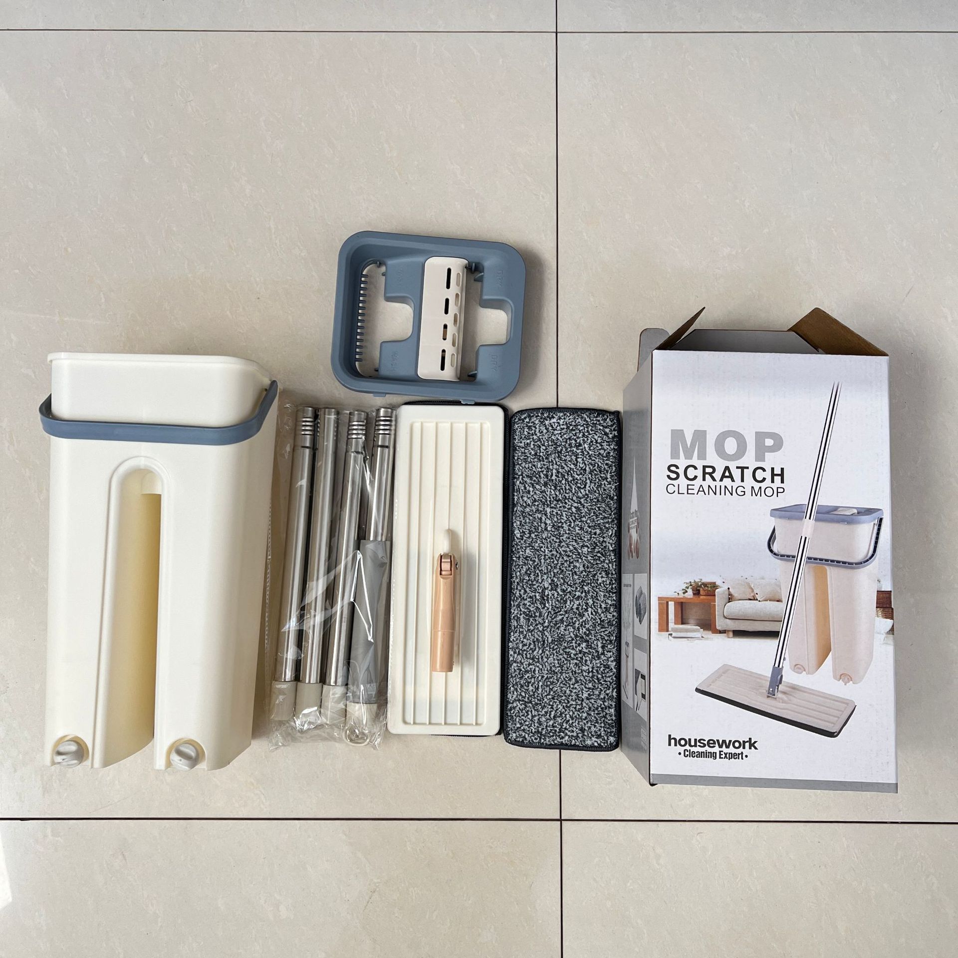 三代懒人免手洗平板拖把干湿两用地板拖布拖把桶套装墩布厂家批发详情3