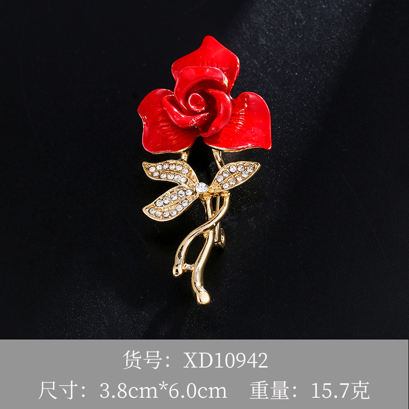 小风胸针女日韩新款别针高档玫瑰花胸花固定衣服防走领针情人节详情8