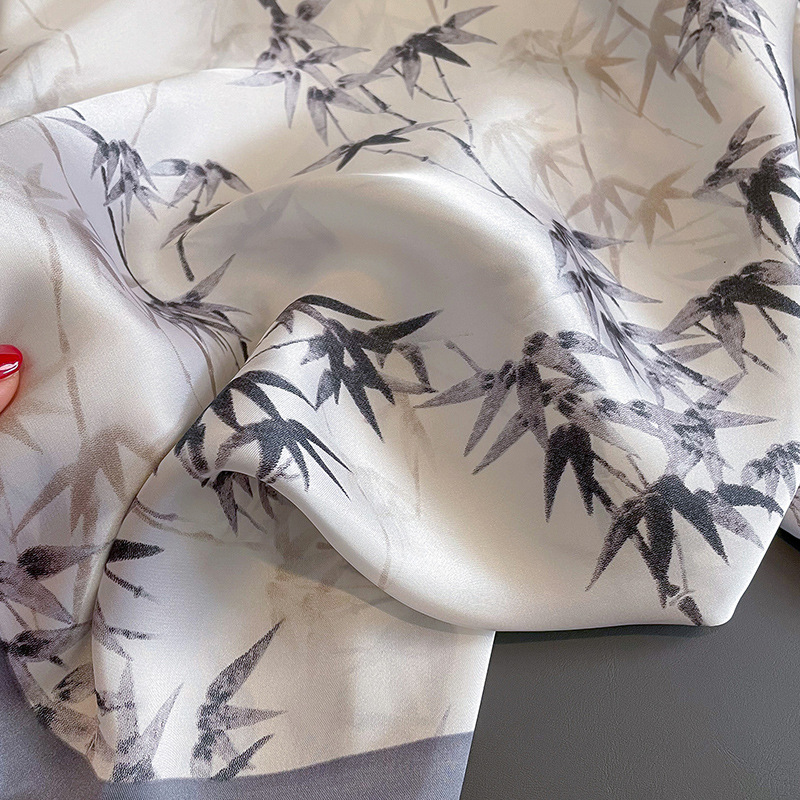 韩版印花时尚洋气丝巾女秋冬季薄款保暖围巾两用披肩御寒围脖纱巾详情11