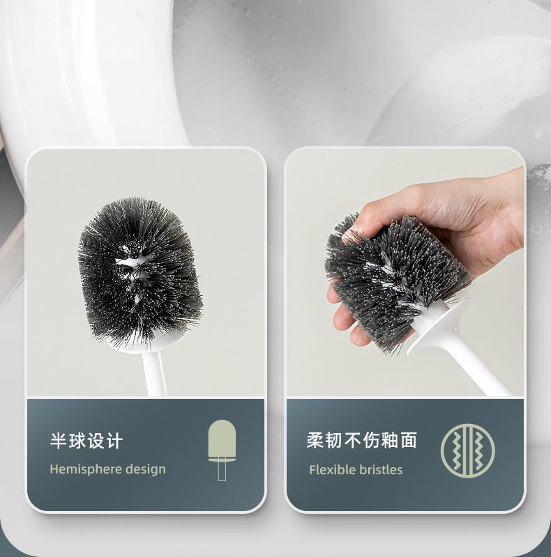 壁挂马桶刷家用厕所刷套装塑料清洁刷馬桶刷带底座洁厕刷上墙式详情6