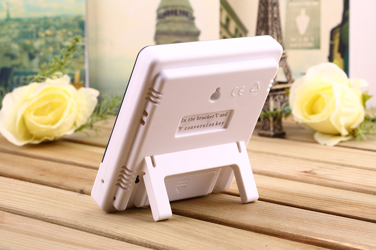 HTC-1大屏幕家用温度计温湿度计高精度室内电子温度计带电子闹钟详情32