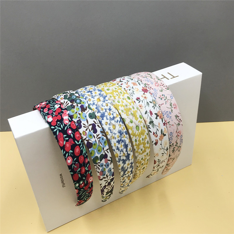 韩版3CM彩色丝光缎面布艺发箍刘亦菲同款纯色海绵头箍百搭发饰详情5