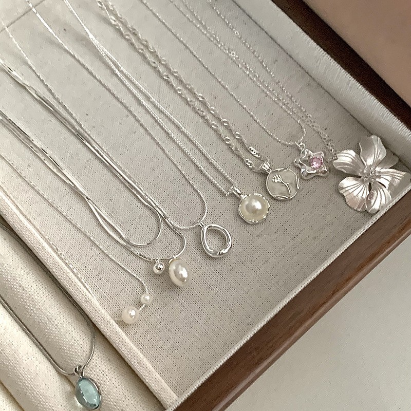 小众设计感轻奢项链女ins风珍珠组合百搭不掉色锁骨链高级感饰品详情11