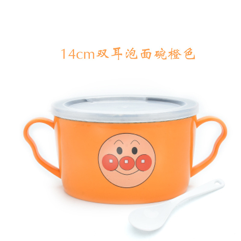 不锈钢快餐杯泡面杯带盖卡通日式泡面碗学生饭盒便当盒提锅详情45