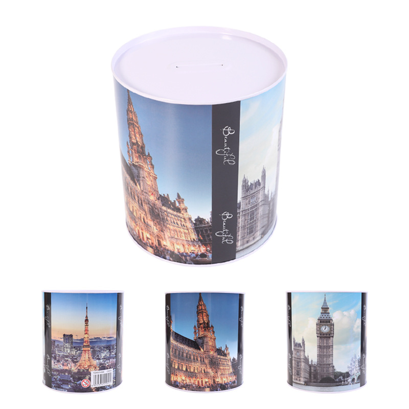 Self-owned brand, large architectural landscape, creative piggy bank, student gift, Kulomi book, safe cabinet-style savings display pic 28