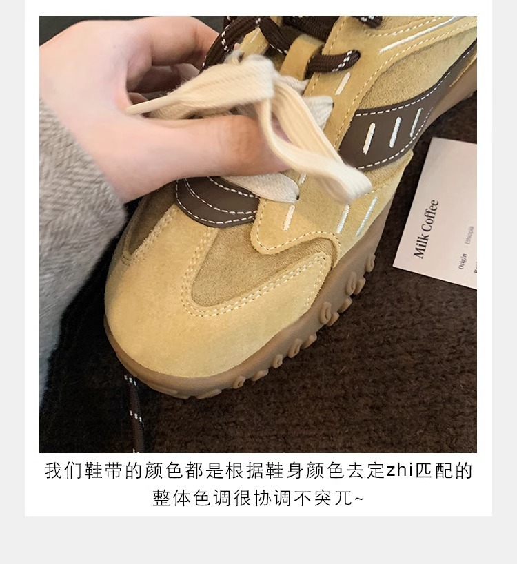 The thick-soled insole height-increasing Forrest Gump shoes of the same style as Grape Mom are the new sporty and casual leather training shoes for women in the autumn and winter of 2024 pic 23
