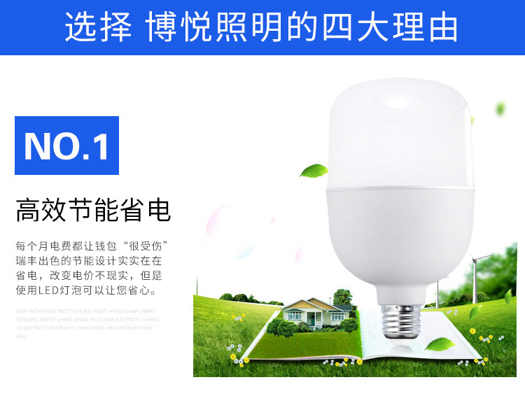 led灯泡 批发 塑包铝球泡 家用节能球泡灯 E27/B22高富帅球泡灯 pic 3