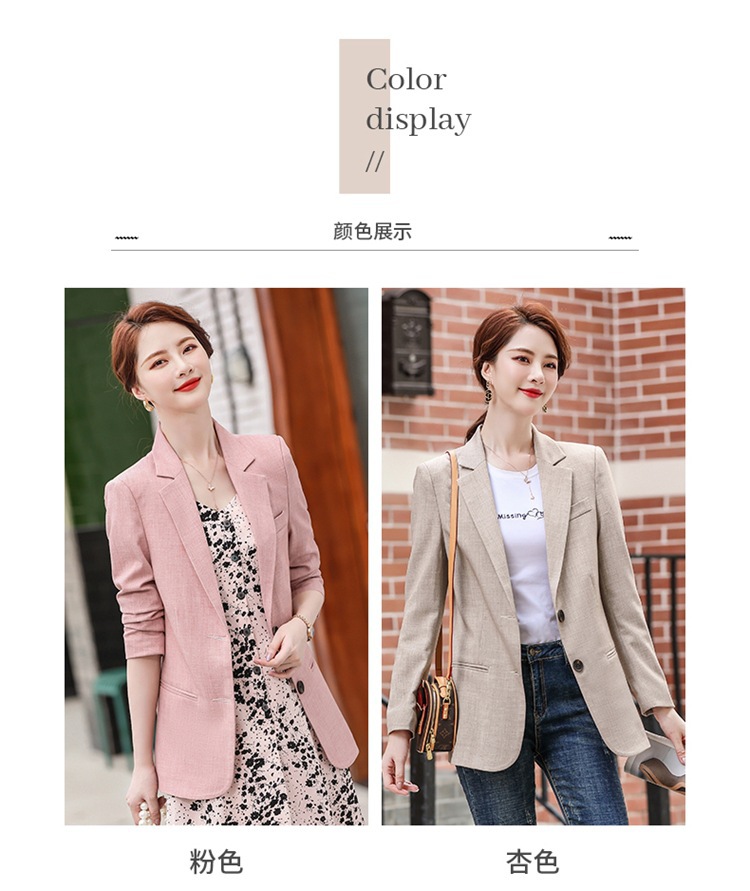 2022年秋季新款韩版时尚气质小西装女式职业装长袖西服外套女修身详情10