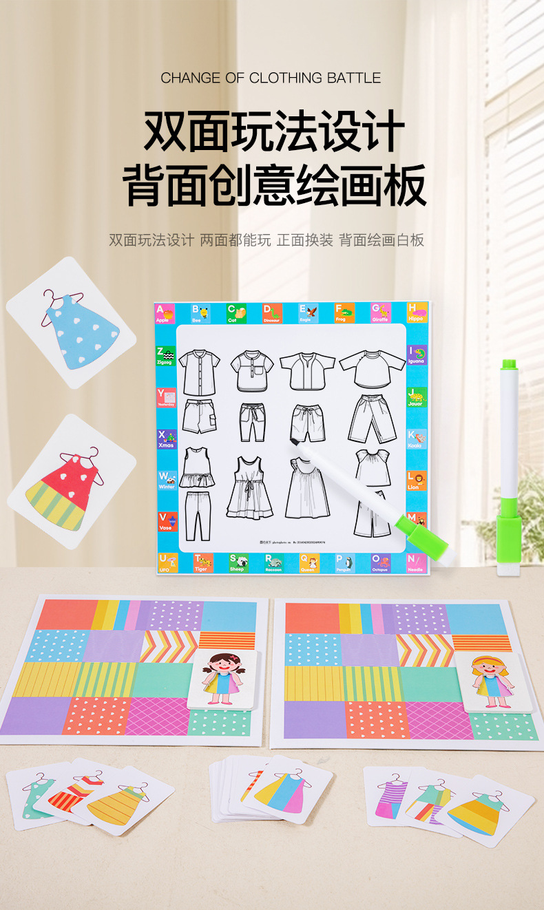 儿童换装双人互动游戏宝宝早教亲子互动思维逻辑训练桌游益智玩具详情3