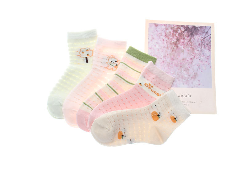 六指鼠儿童袜子男童棉袜春夏女童洞洞透气春秋网棉可爱婴儿宝宝袜详情4