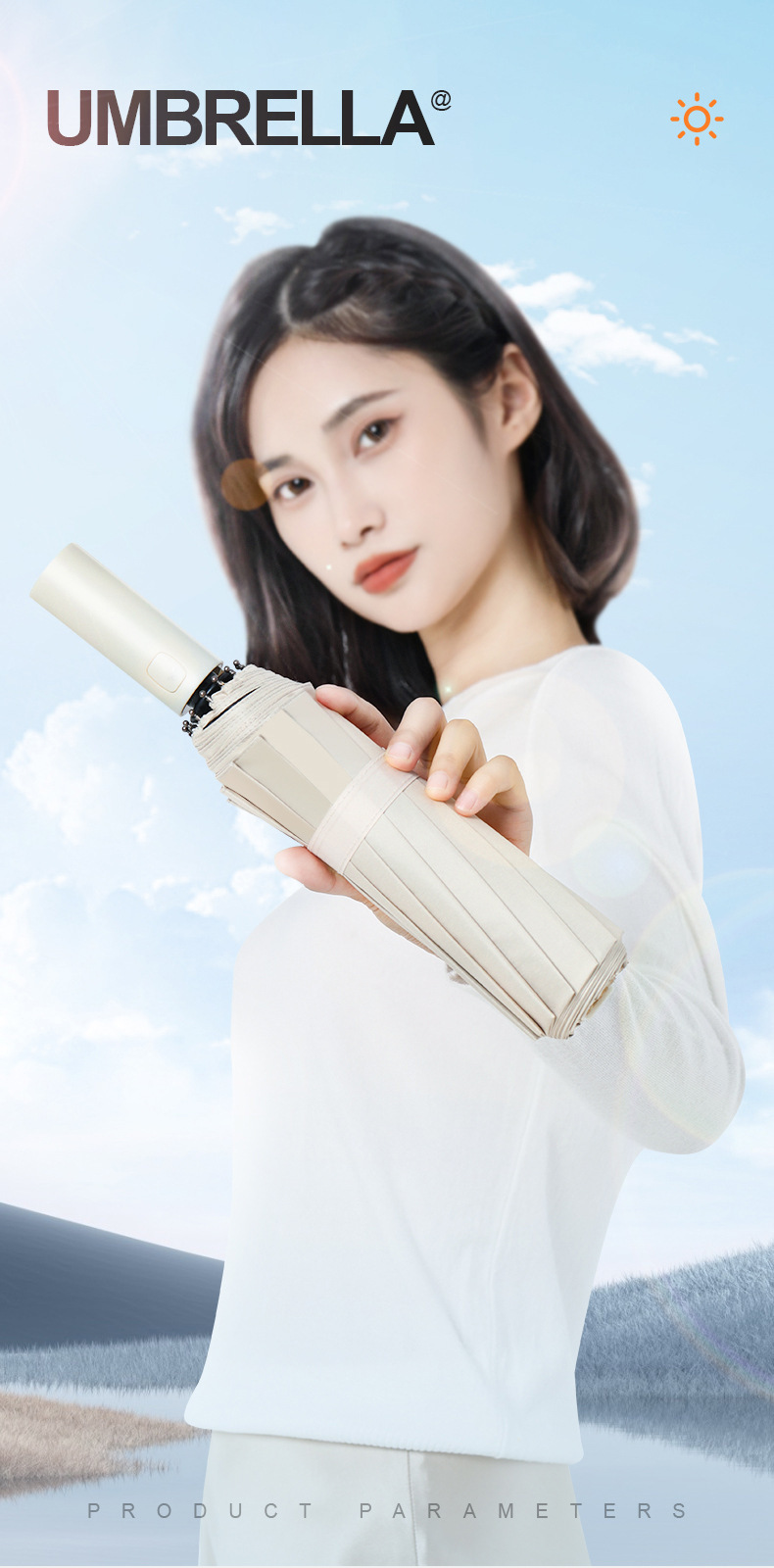 全自动十二骨双龙骨定制广告雨伞三折黑胶防紫外线遮阳伞晴雨两用详情29