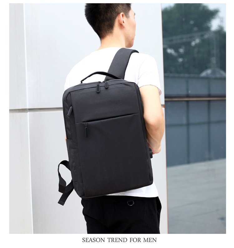 Cross-border backpacks, simple notebooks, business computer bags, campus student schoolbags, trendy travel backpacks that can be printed with logos pic 59