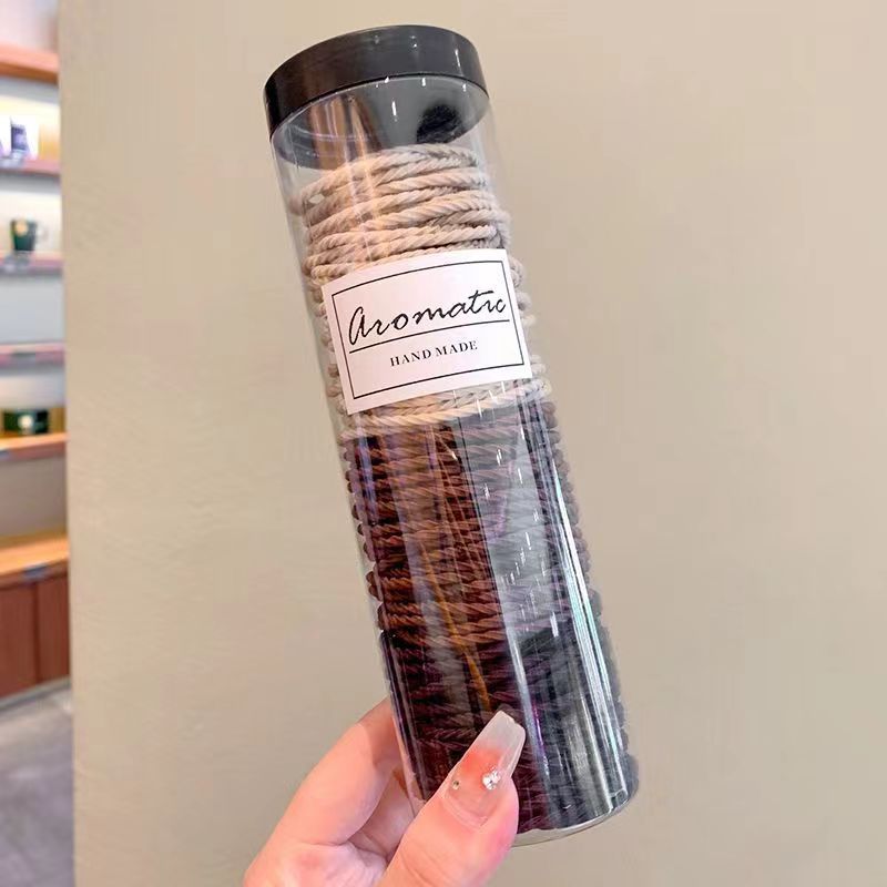 Black high-elasticity and durable rubber band female Korean-style simple and elegant hair tie, headband, high ponytail leather case and hair accessory pic 10