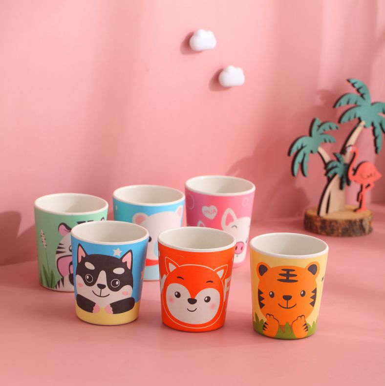 Zhimiado bambú fibra niños beber tazas beber tazas bebé beber tazas enjuague de boca madre tienda de suministros pic 2