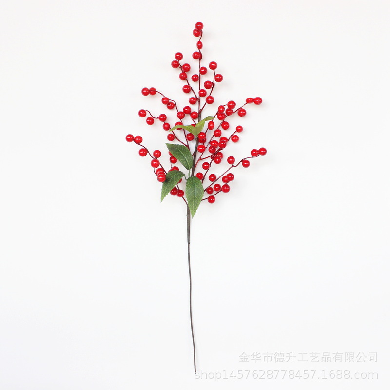 Desheng 2022 New Year Simulation Flower Art, New Year Decoration Flower Arrangement, Money Fruit, Winter green Fruit, Housewarming gift pic 10