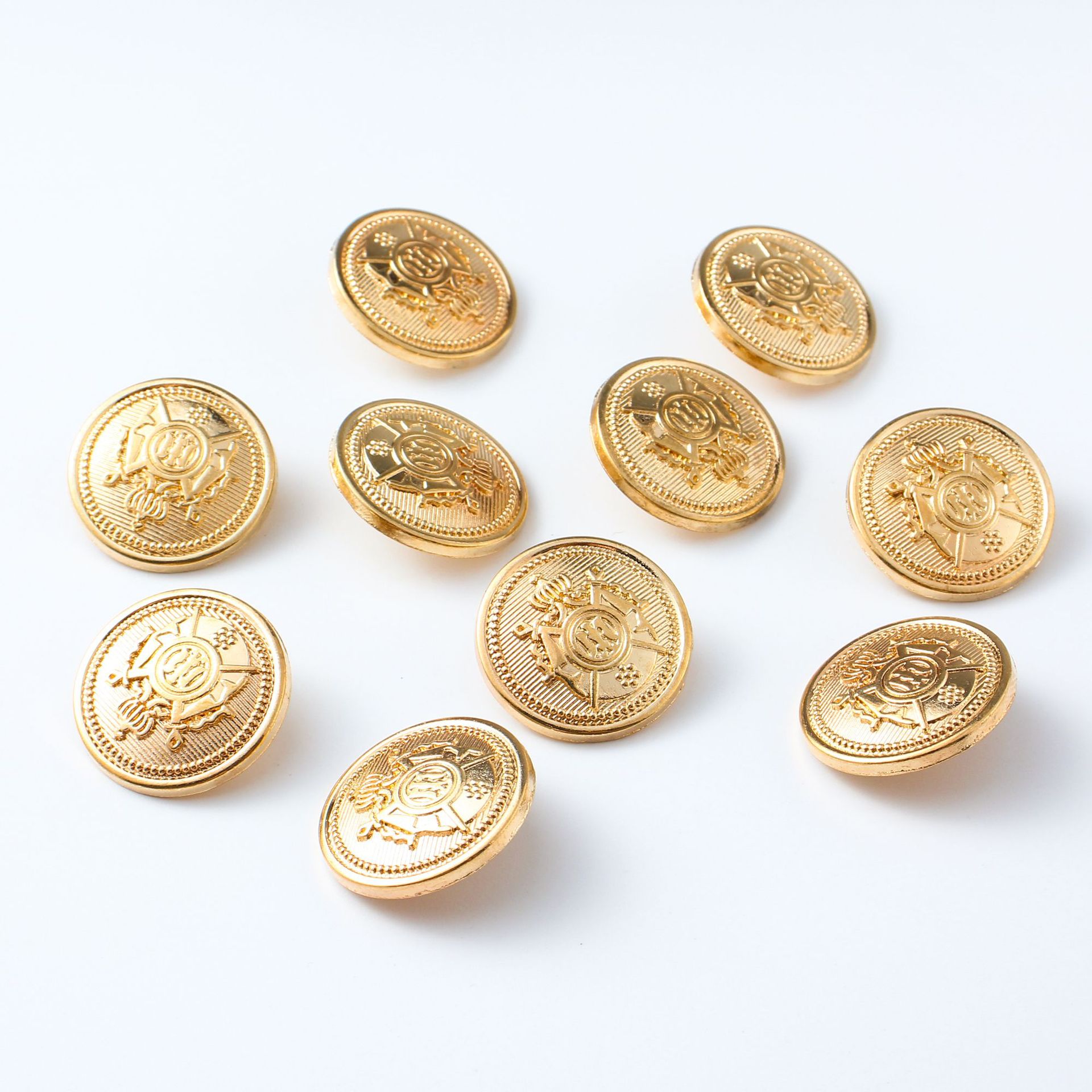 圆形复古铜皮纽扣 牛仔裤扣子 金属铜扣衣服外套大衣扣详情5