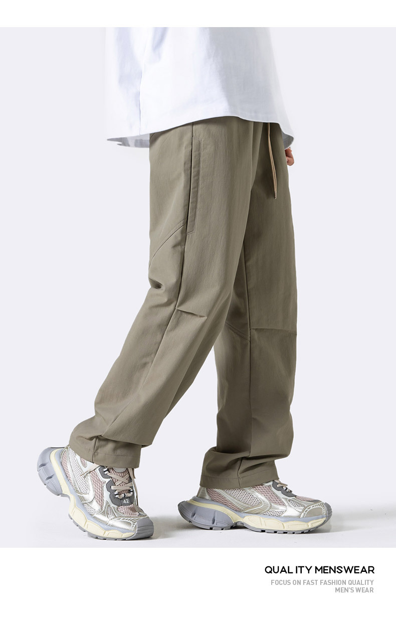 美式降落伞兵裤子男士秋季新款ins潮牌直筒长裤多巴胺宽松休闲裤详情12
