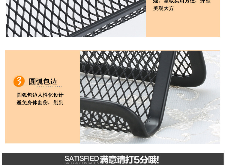 Wholesale of hotel front desk iron anti-rust business card holders, office and business business card boxes, and black metal wire mesh business card racks pic 9