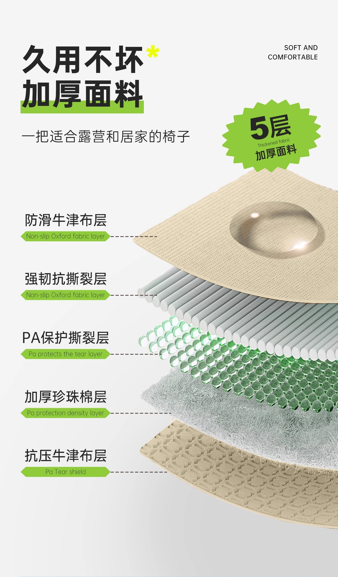 探险者户外折叠椅月亮椅露营椅子便携钓鱼凳躺椅野餐折叠椅子沙滩详情8