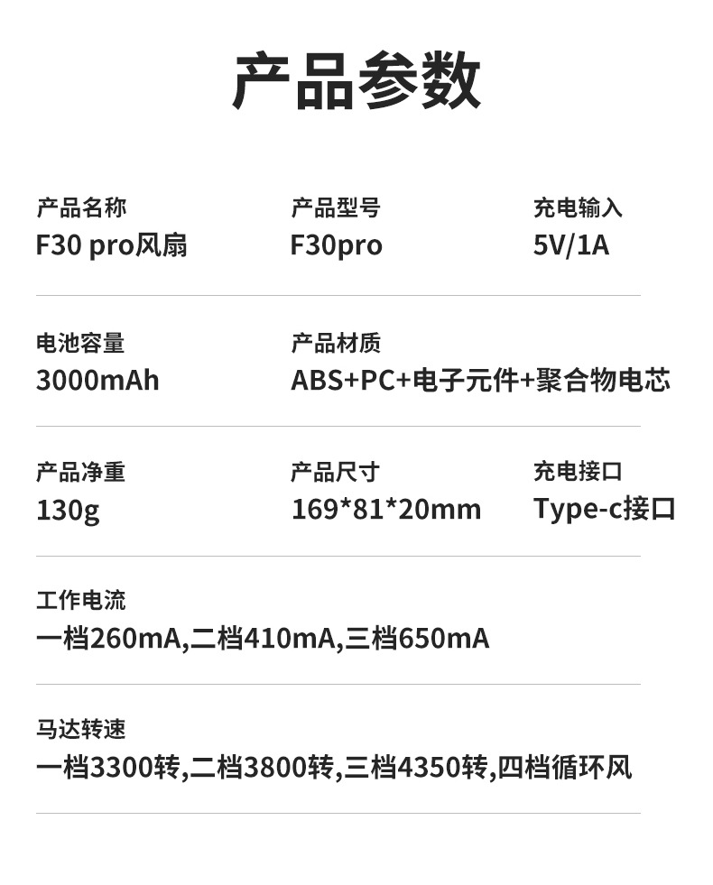 新款手持折叠充电宝风扇 usb充电数显便携式户外迷你挂脖风扇日韩详情16