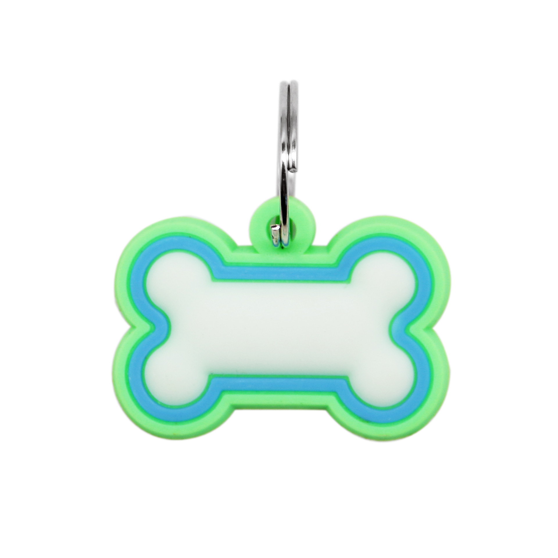Bone shape pet id tag cat dog tag seis colores productos para mascotas dog tag colgante de silicona dog tag pic 7