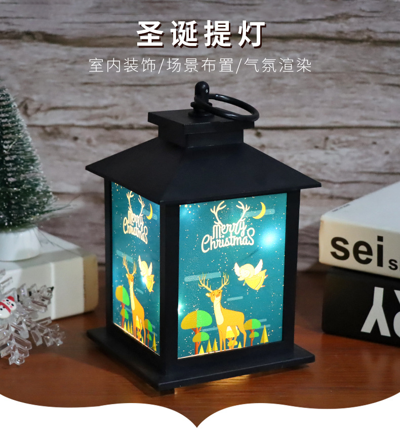 跨境热销半高圣诞节灯串风灯庭院装饰提灯草坪灯节庆摆件现货详情1