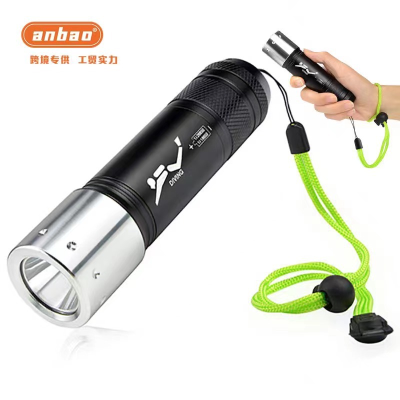 Rechargeable flashlight, professional operation high-intensity searchlight, aluminum alloy portable work light pic 1