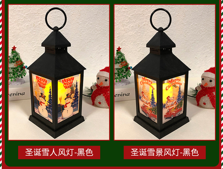 Wholesale of new Christmas decorations, creative and colorful Christmas wind lantern ornaments, Christmas arch small wind lantern pendants pic 3