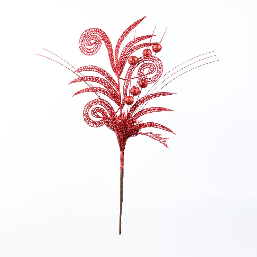 Artificial flowers, Christmas gold powder festival, lily of the valley, decorative branches, Christmas tree plugins, atmosphere items, artificial branches, party pic 2