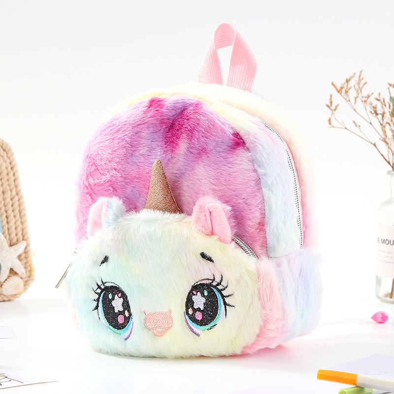 Unicorn独角兽毛绒小书包少女休闲背包双肩包可爱卡通幼儿 收纳包 pic 23