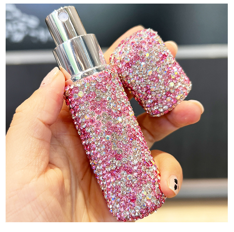 Wholesale of 10ml vacuum-pressed sample bottles for diamond-encrusted perfume, mini spray bottles for makeup and travel pic 16