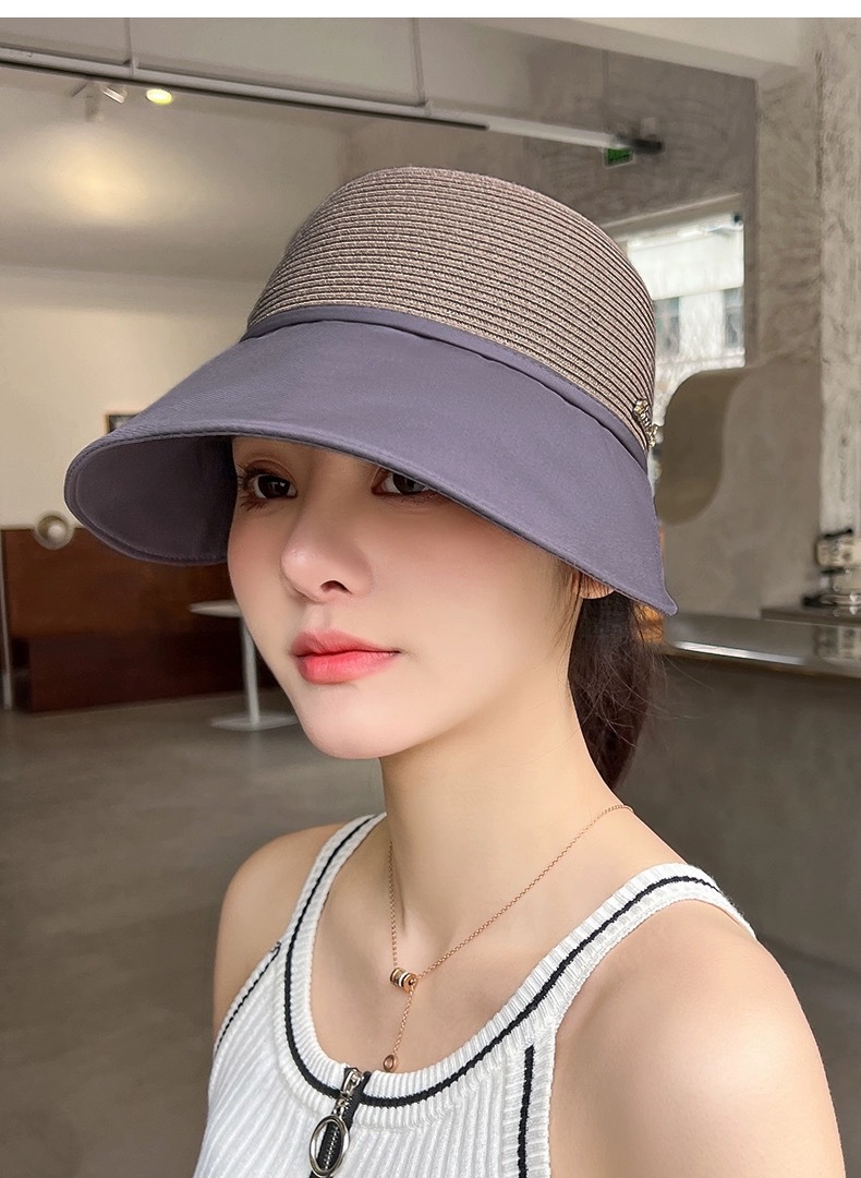 2024夏新款大帽檐遮阳草帽女士防晒鸭舌帽时尚休闲百搭显脸小凉帽详情12