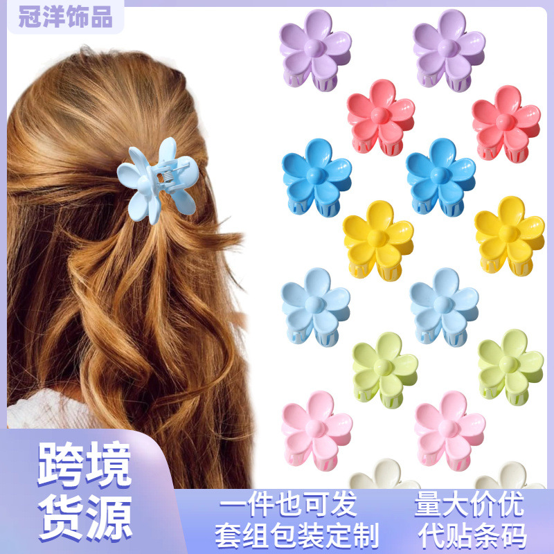 Guanyang ABS hair clip, flower clip, European and American Amazon fashion shark claw clip, not easy to break, can be used as a hair clip pic 4