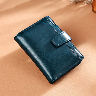 跨境爆款大容量多功能长款女士钱包rfid欧美复古真皮手拿包详情15